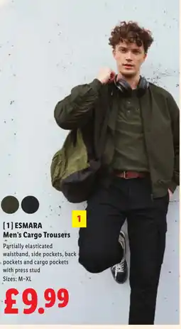 Lidl ESMARA Men's Cargo Trousers offer
