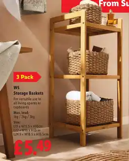 Lidl W5 Storage Baskets offer