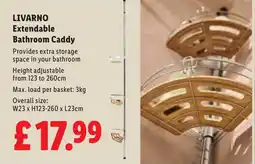 Lidl LIVARNO Extendable Bathroom Caddy offer