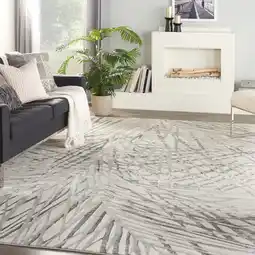 Costco Rustic Textures Ivory & Grey Rug in 3 Sizes offer