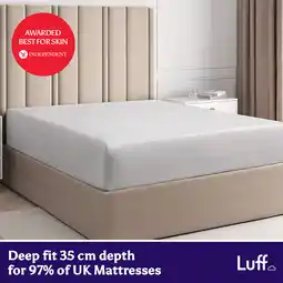 Costco Luff SilverLining 1000 Thread Count 100% Organic Bamboo Deep Fitted Light Grey Sheet in 4 Sizes offer