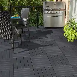 Costco Easy Tile Cosmo Recycled Rubber Deck Tiles (300 x 300 x 15 mm) - 10 Pack offer