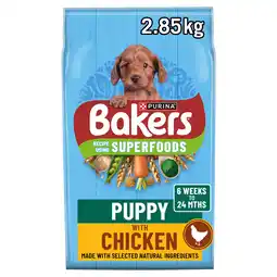 Iceland BAKERS Superfoods Puppy Chicken with Vegetables Dry Dog Food 2.85kg offer