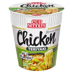 Iceland Nissin Cup Noodles Chicken Teriyaki Instant Ramen Style Pot 70g offer