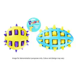 Iceland Pawfect Friend Spiky Squeaky Ball Toy offer