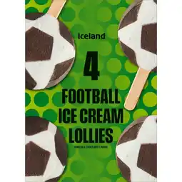 Iceland Iceland 4 Football Ice Cream Lollies 140g offer