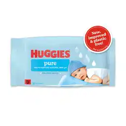 Iceland Huggies Pure Plastic Free Baby Wipes 48 wipes offer