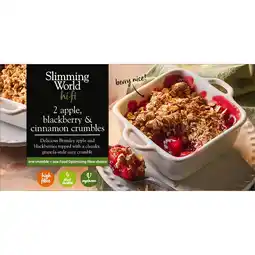 Iceland Slimming World 2 Apple, Blackberry & Cinnamon Crumbles 230g offer