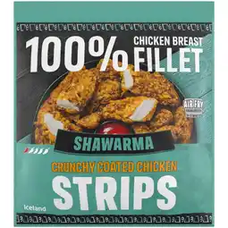 Iceland Iceland Shawarma Crunchy Coated Chicken Strips 500g offer