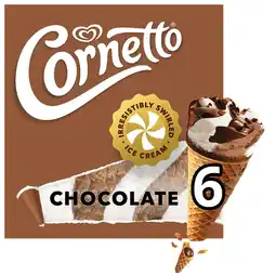 Iceland Cornetto Chocolate Ice Cream Cones 6x 90 ml offer