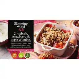 Iceland Slimming World 2 Rhubarb, Strawberry & Apple Crumbles 230g offer