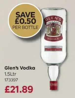 Bestway Glen’s Vodka offer