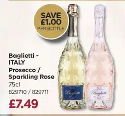 Bestway Baglietti - ITALY Prosecco / Sparkling Rose offer