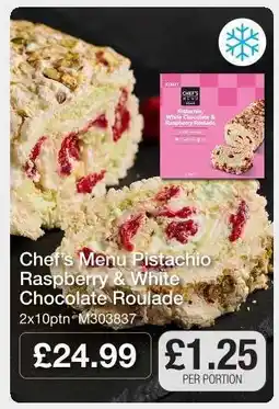 Makro Chef's Menu Pistachio Raspberry & White Chocolate Roulade offer