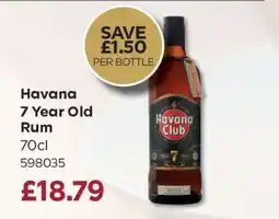 Bestway Havana 7 Year Old Rum offer