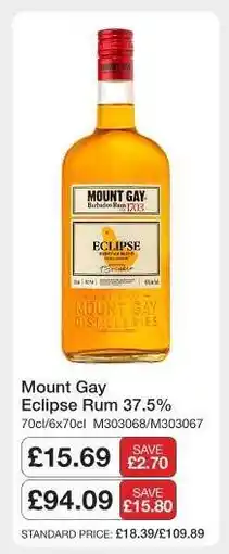 Makro Mount Gay Eclipse Rum 37.5% offer
