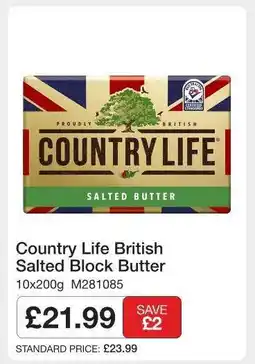 Makro Country Life British Salted Block Butter offer