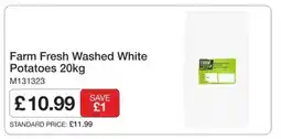 Makro Farm Fresh Washed White Potatoes 20kg offer