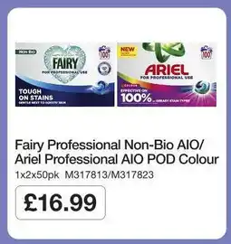 Makro Fairy Professional Non-Bio AIO/ Ariel Professional AIO POD Colour offer