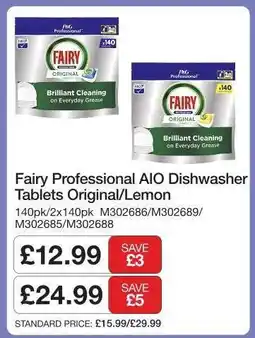 Makro Fairy Professional AIO Dishwasher Tablets Original/Lemon offer