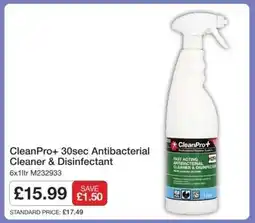 Makro CleanPro+ 30sec Antibacterial Cleaner & Disinfectant offer