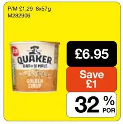Makro Quaker Oat So Simple Golden Syrup offer