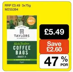 Makro Taylors Rich Italian Coffee Bags offer