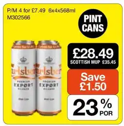 Makro Carlsberg Export Pilsner offer