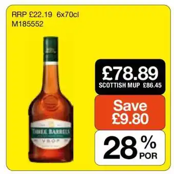 Makro Three Barrels Brandy offer