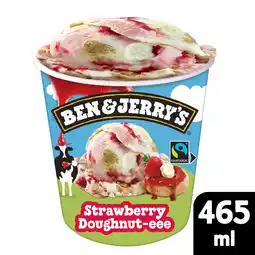 Iceland Ben & Jerry's Strawberry Doughnut-eee Ice Cream Tub 465 ML offer