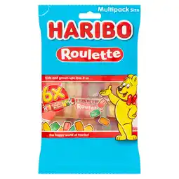 Iceland HARIBO Mega-Roulette Jelly Fruit Sweets Multipack 6x25g offer