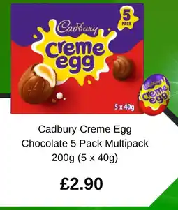 Asda Cadbury Creme Egg Chocolate 5 Pack Multipack offer