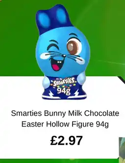 Asda Smarties Bunny Milk Chocolate Easter Hollow Figure offer