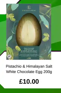 Asda Pistachio & Himalayan Salt White Chocolate Egg offer