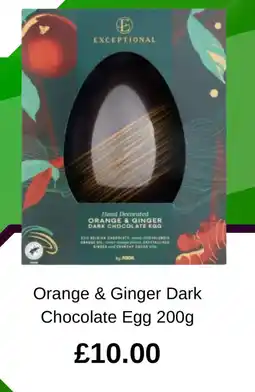 Asda Orange & Ginger Dark Chocolate Egg offer