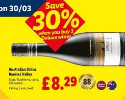 Lidl Australian Shiraz Barossa Valley offer