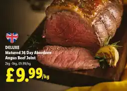 Lidl DELUXE Matured 36 Day Aberdeen Angus Beef Joint offer