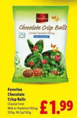 Lidl Favorina Chocolate Crisp Balls offer