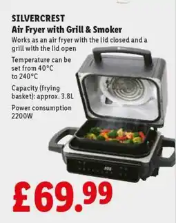 Lidl SILVERCREST Air Fryer with Grill & Smoker offer