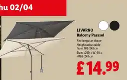 Lidl LIVARNO Balcony Parasol offer
