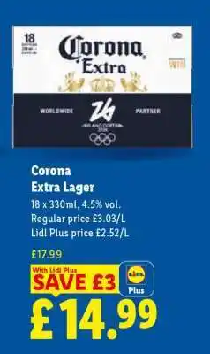 Lidl Corona Extra Lager offer