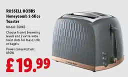 Lidl RUSSELL HOBBS Honeycomb 2-Slice Toaster offer