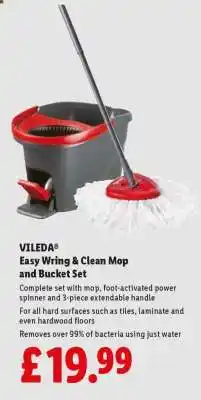 Lidl VILEDA Easy Wring & Clean Mop and Bucket Set offer