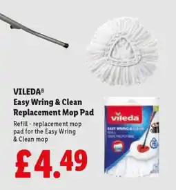 Lidl Vileda Easy Wring & Clean Replacement Mop Pad offer