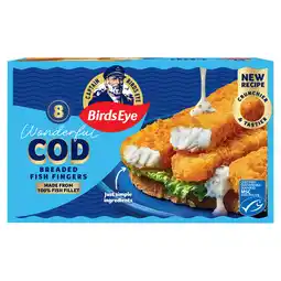 Iceland Birds Eye 8 Breaded Cod Fish Fingers 240g offer