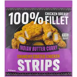 Iceland Iceland Indian Butter Curry Crunchy Coated Chicken Strips 500g offer