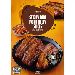 Iceland Iceland Sticky BBQ Pork Belly Slices 420g offer