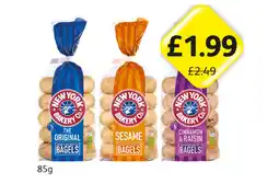 Londis New York Bakery Co Bagels Original, Sesame, Cinnamon & Raisin offer