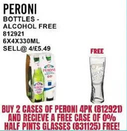 Bestway PERONI Bottles - alcohol free offer