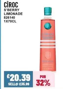 Bestway CÎROC S'berry limonade offer